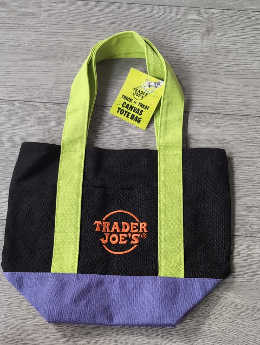 NWT Trader Joe's Mini Canvas Tote, Limited Edition Halloween